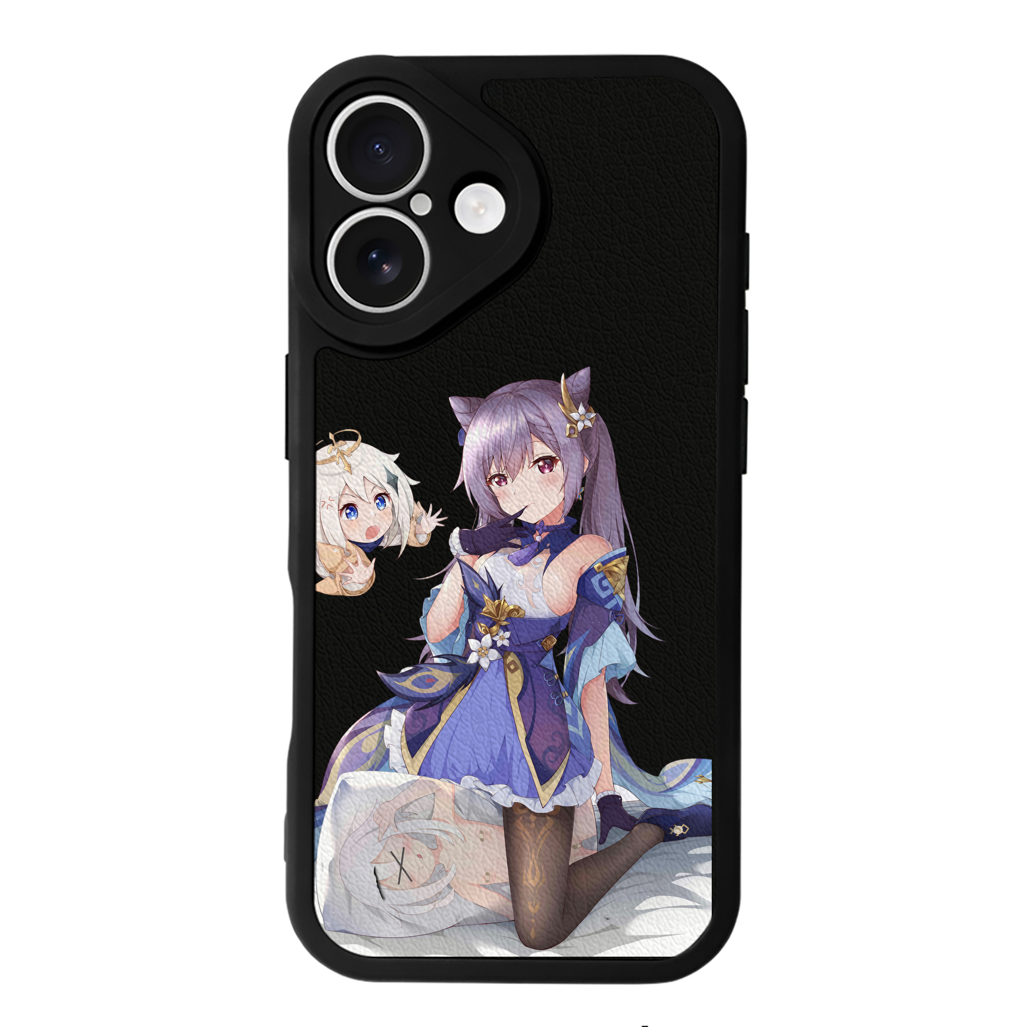 げんし神 刻晴 こくせい genshin Kokusei 【iPhone 16シリーズ対応】シリコンスマホケース（レザー調） 材質：シリコン